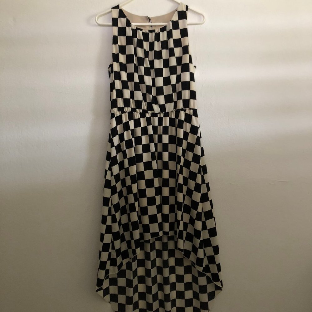 Checkered Asymmetrical Dress